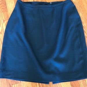 Teal, lined wool straight skirt EUC 18W